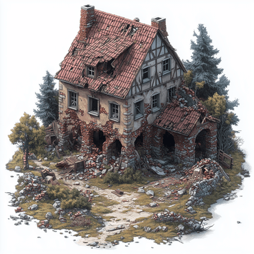 Eine Deutschlandflagge mit Visualisierung einer Stadt mit Aufdruck AFD.