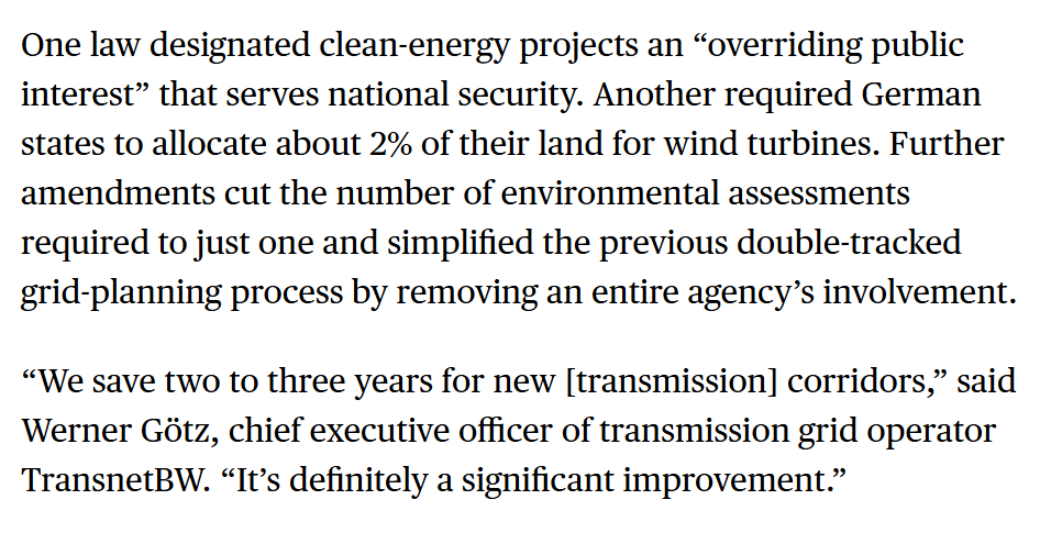 We save two to three years for new [transmission] corridors,” said Werner Götz, chief executive officer of transmission grid operator TransnetBW. It’s definitely a significant improvement.