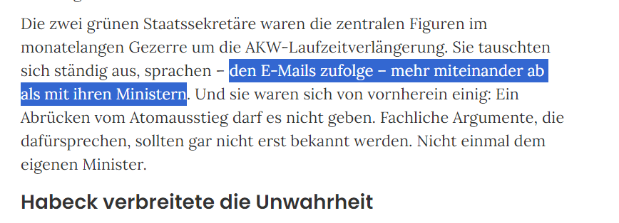 Sie tauschten sich ständig aus, sprachen – den E-Mails zufolge – mehr miteinander ab als mit ihren Ministern
