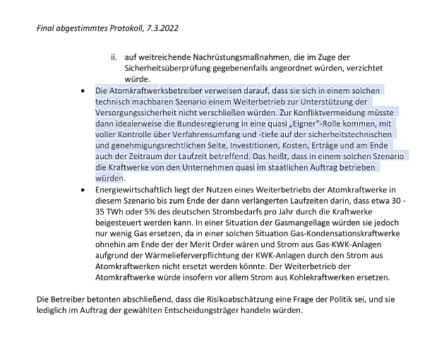 sinngemäß wird im Bild gesagt, dass die Betreiber die Anlagen verstaatlichen wollen. Erlöse wie Kosten/Investitionen hängen dann beim Staat als Modell. )