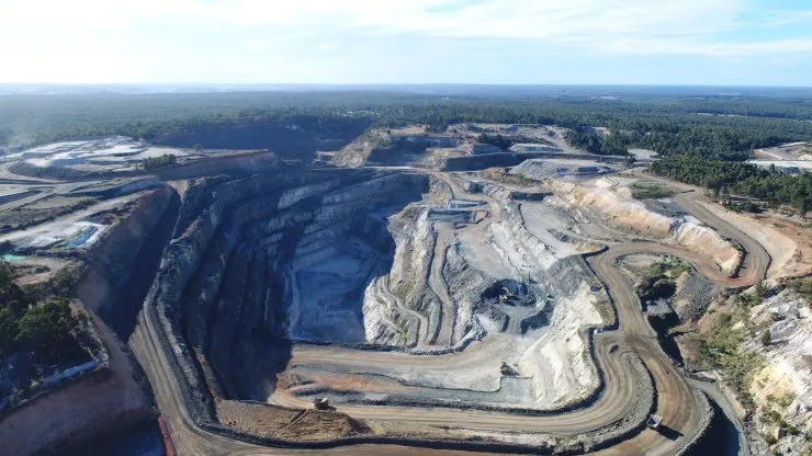 Ein Lithiumtagebau in West Australien