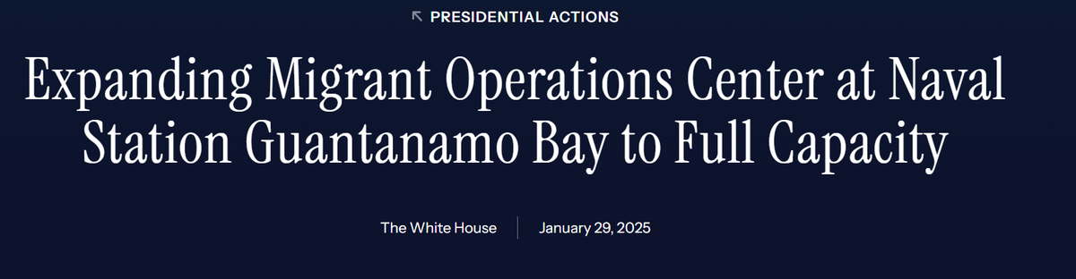 Expanding Migrant Operations Center at Naval Station Guantanamo Bay to Full Capacity.
