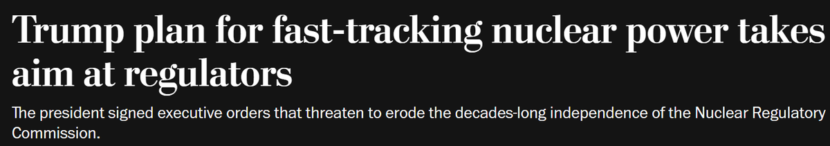 Trumps Plan zur Beschleunigung der Kernenergie zielt auf die Regulierungsbehörden ab.
