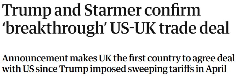 Trump und Starmer bestätigen „Durchbruch“ bei Handelsabkommen zwischen den USA und Großbritannien.
