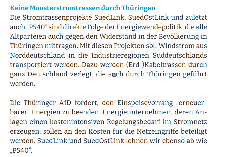 Keine Monsterstromtrassen durch Thüringen