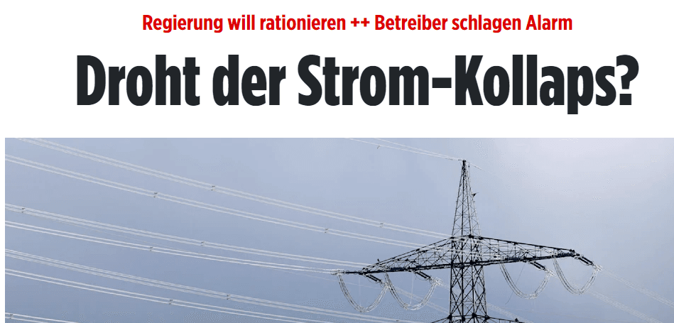 Bild redet von Strom Drosseln