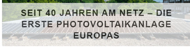 Ein Bild eines Artikels einer alten PV-Anlage von 1982, die seit über 40 Jahren läuft