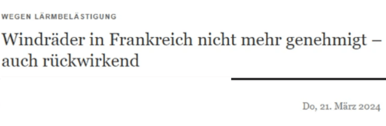 Irreführender Unsinn von Tichys Einblick: Windräder in Frankreich nicht mehr genehmigt – auch rückwirkend [Hinweis: Das ist völliger Unsinn, ich weigere mich auch, auf diesen Unsinn zu verlinken, daher kriegt ihr beim Draufklicken was sinnvolleres.]