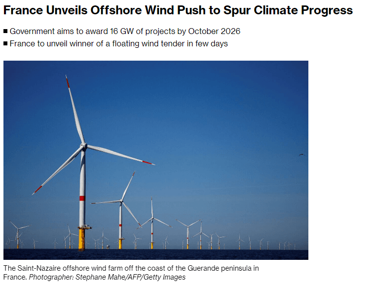 France Unveils Offshore Wind Push to Spur Climate Progress