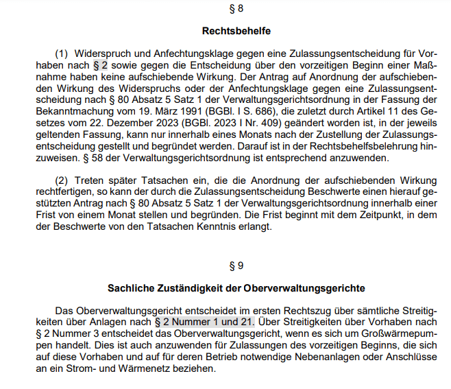 Rechtsbehelfe und Sachliche Zuständigkeit der Oberverwaltungsgerichte 