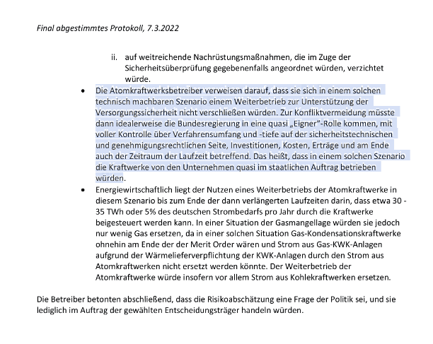 sinngemäß wird im Bild gesagt, dass die Betreiber die Anlagen verstaatlichen wollen. Erlöse wie Kosten/Investitionen hängen dann beim Staat als Modell. )