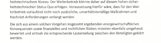 ENBW will übersetzt Geld bzw. Lastenteilung.