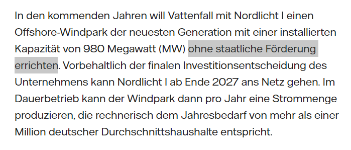 Das 980-MW-Windprojekt „N-7.2“ heißt künftig „Nordlicht I“ und soll ab Ende 2027 fossilfreien Windstrom für eine Million deutscher Haushalte produzieren.