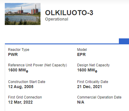Beispiel 3 18 Jahre für Olkiluoto-3