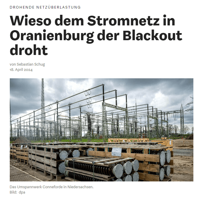 Wieso dem Stromnetz in Oranienburg der Blackout droht