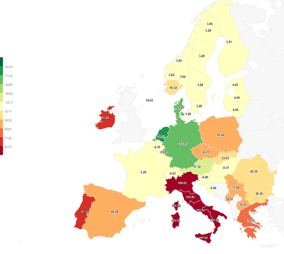 Durchschnittliche Day-Ahead-Börsenstrompreise am 02.07.2023 in Euro/MWh