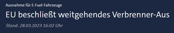 Ausnahme für E-Fuel-Fahrzeuge - EU beschließt weitgehendes Verbrenner-Aus