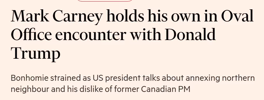 Mark Carney behauptet sich bei seinem Treffen mit Donald Trump im Oval Office.