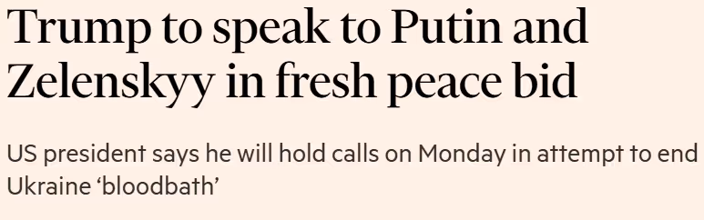 Trump will mit Putin und Selenskyj über neue Friedensbemühungen sprechen.